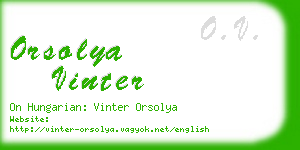 orsolya vinter business card